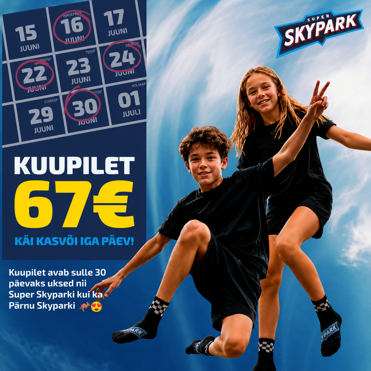Skyparkis nüüd kuupilet