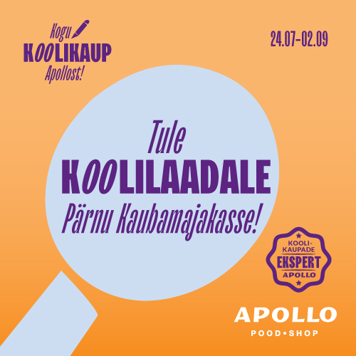 Kaubamajaka aatriumis on avatud Apollo koolilaat!