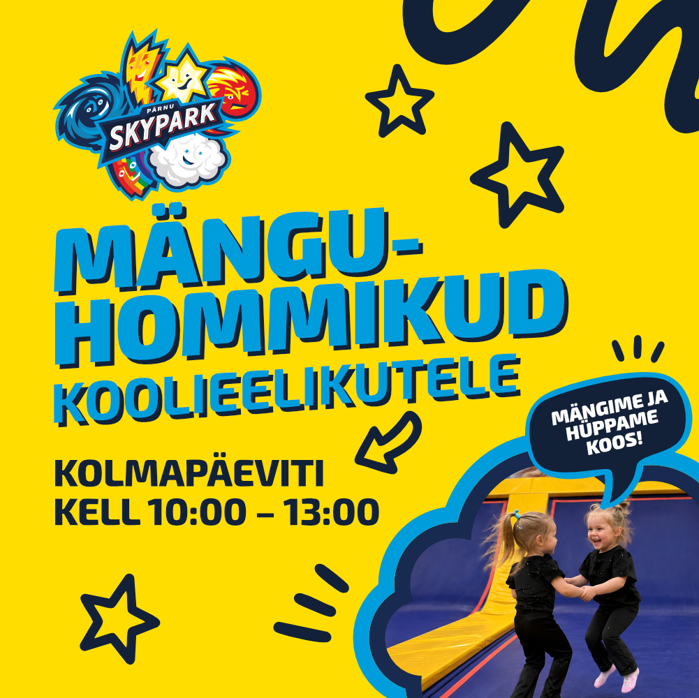 Skyparki mänguhommikud igal kolmapäeval kell 10-13